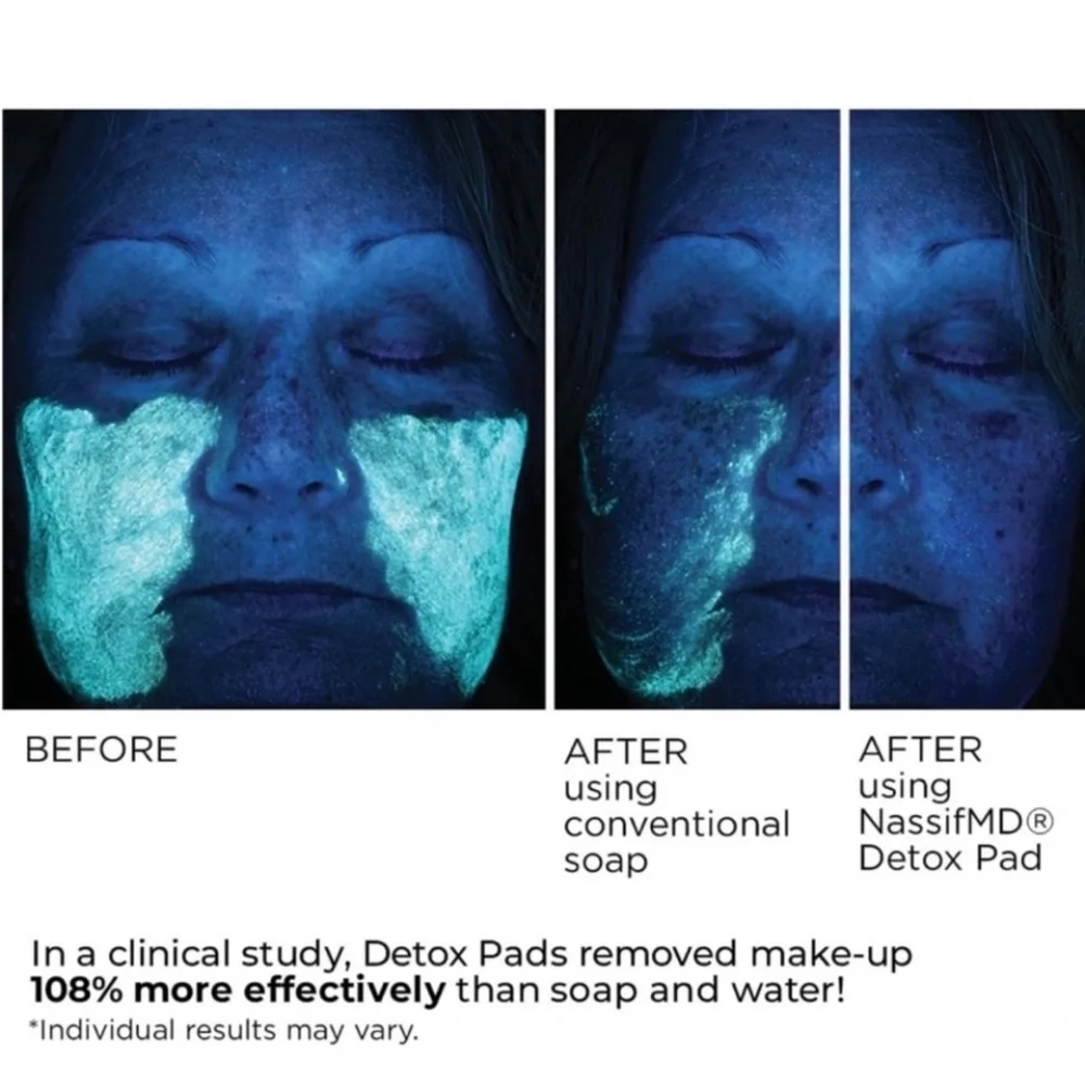 New! NassifMD Dermaceuticals Skincare Detox Pads Beauty Skincare 60 Pads